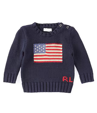 Ralph Lauren Baby Boys Long Sleeve American Flag Sweater | Dillard's | Dillard's