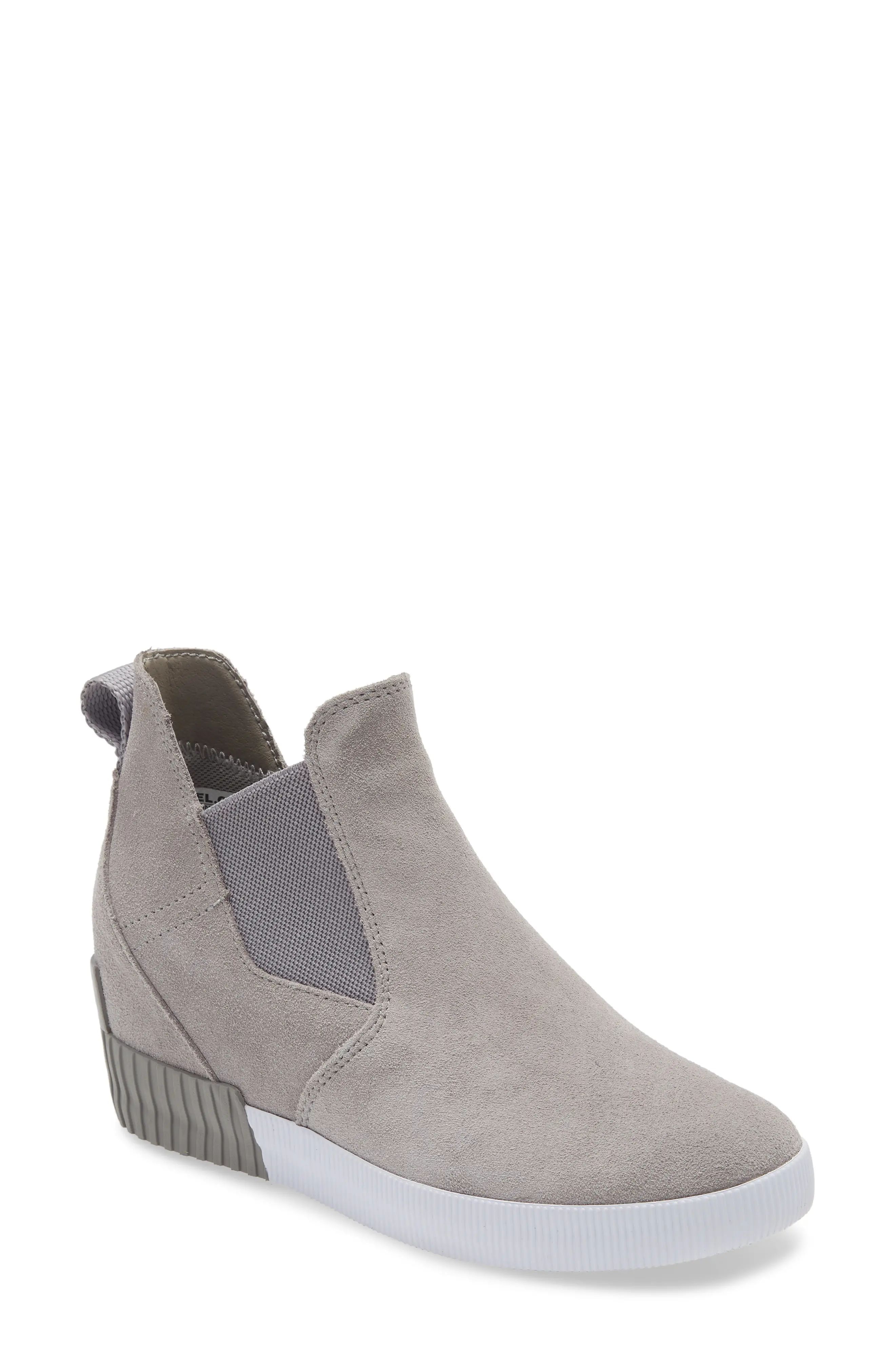 SOREL Out N About Slip-On Wedge Shoe in Chrome Grey White at Nordstrom, Size 11 | Nordstrom
