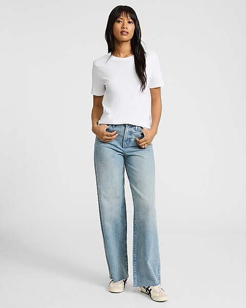 Skimming Cotton Crew Neck Short Sleeve Tee | Express