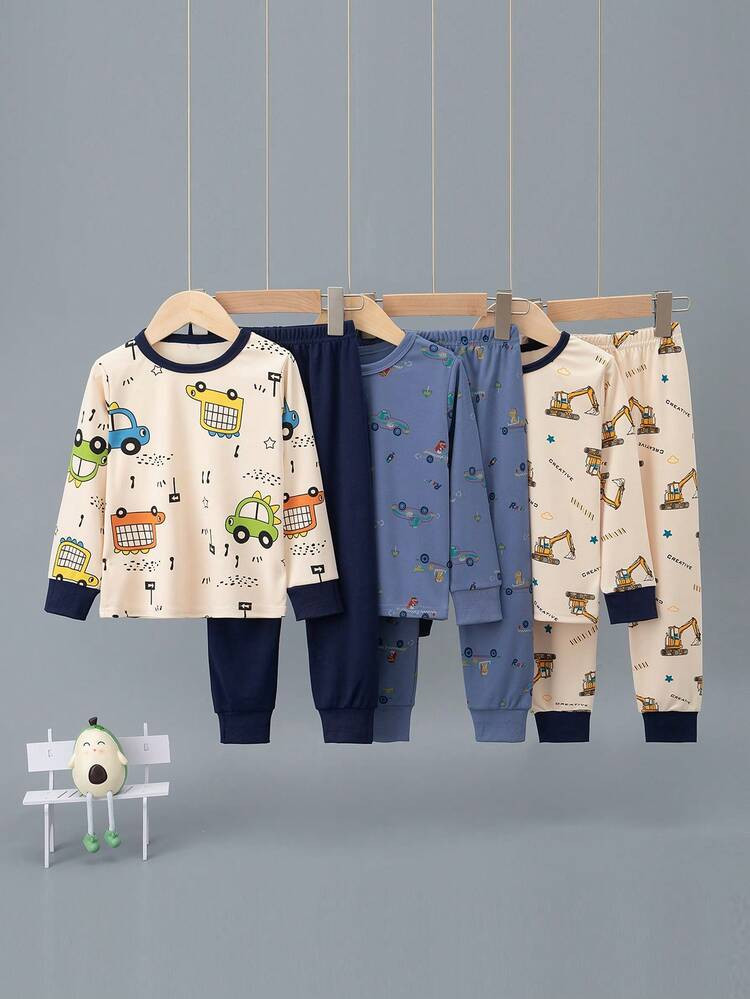 Carroon print thick pajama set boys | SHEIN