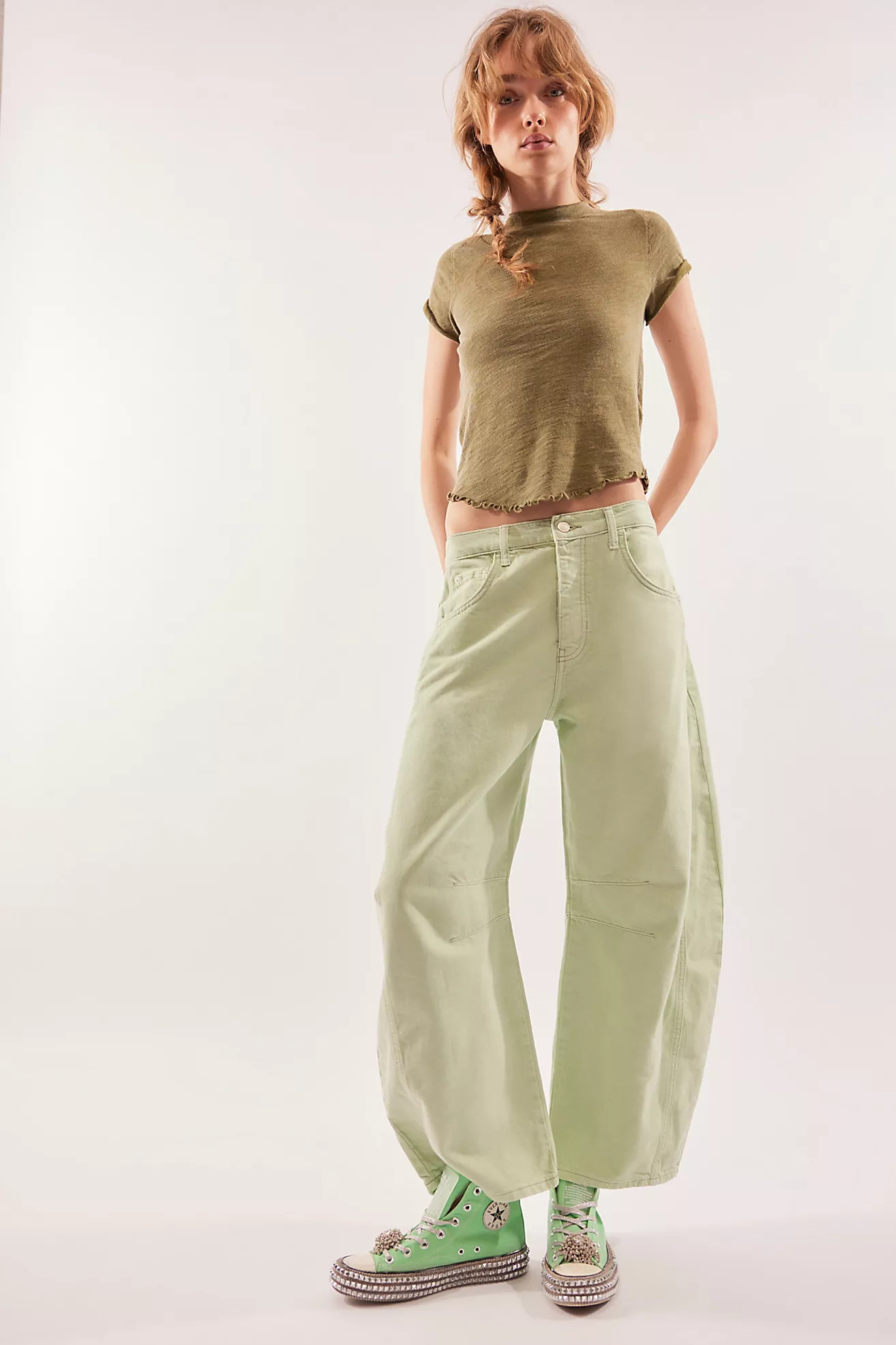 We The Free Good Luck Mid-Rise Barrel Jeans | Free People (Global - UK&FR Excluded)