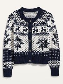 Fair Isle Button-Front Cardigan Sweater for Women | Old Navy (US)