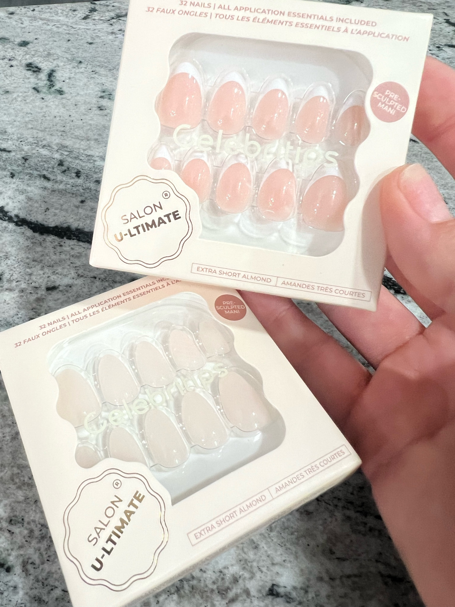 Press on nails
Gel nails 
Celebritips
French manicure
Neutral nails
