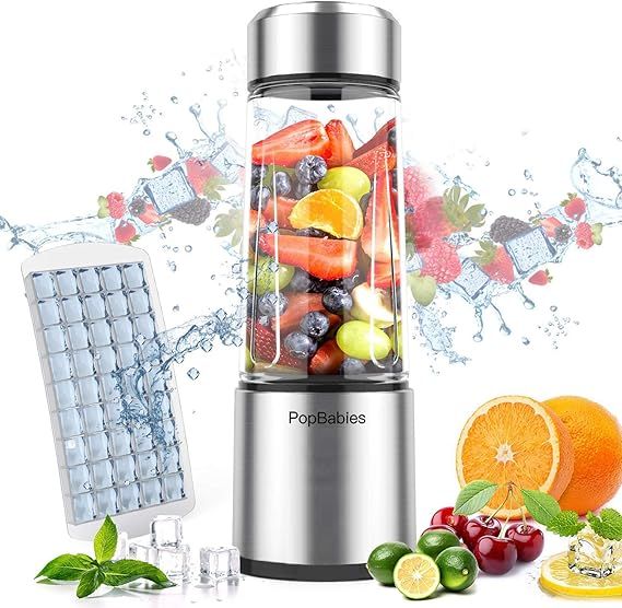 Portable Blender,PopBabies Personal Blender Smoothie Blender on the go, wireless USB Rechargeable... | Amazon (US)