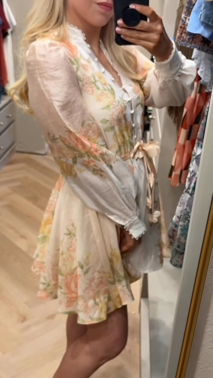 So cute - looks like Zimmermann!
RUNS SMALL across chest (wearing my usual XS but need small)


#LTKSeasonal