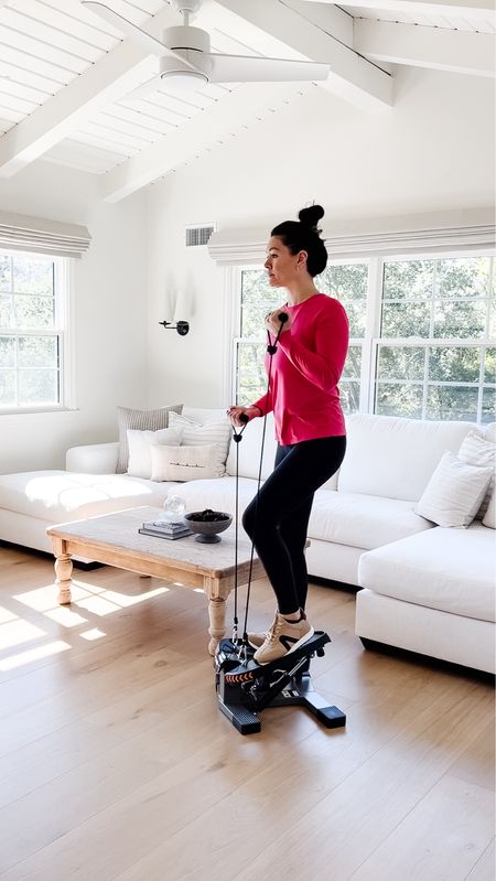 #walmartpartner I love this stair stepper! I fit it under my coffee table and pull it out when I am watching TV.  Low impact workout from @walmart.

#LTKfitness
