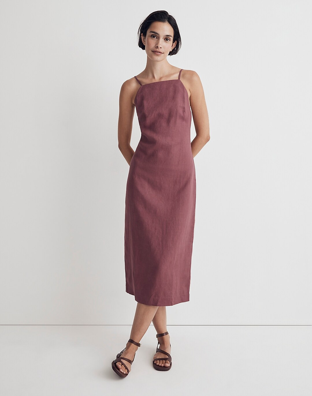 Goldie Midi Dress in 100% Linen | Madewell