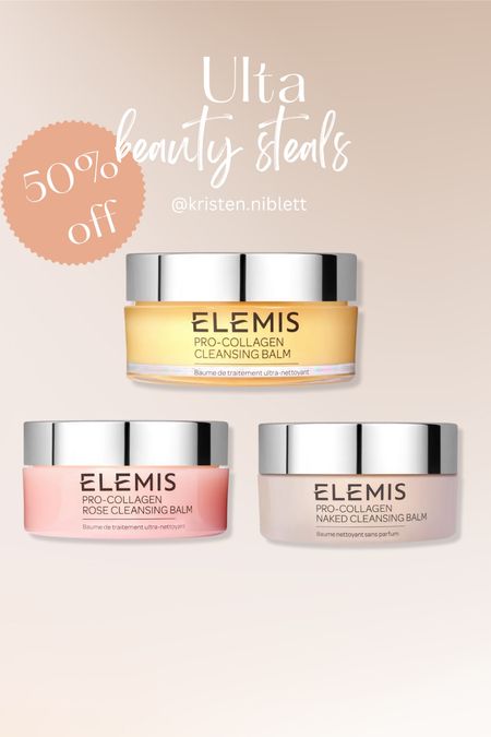 Ultra Beauty Steals // 50% off Elemis cleansing balm 

#LTKFind #LTKsalealert #LTKbeauty