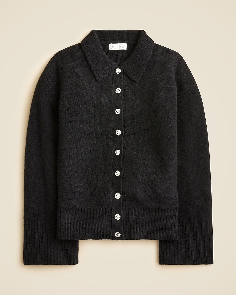 Milano-stitch cinched-waist cardigan with embellished buttons | J. Crew US
