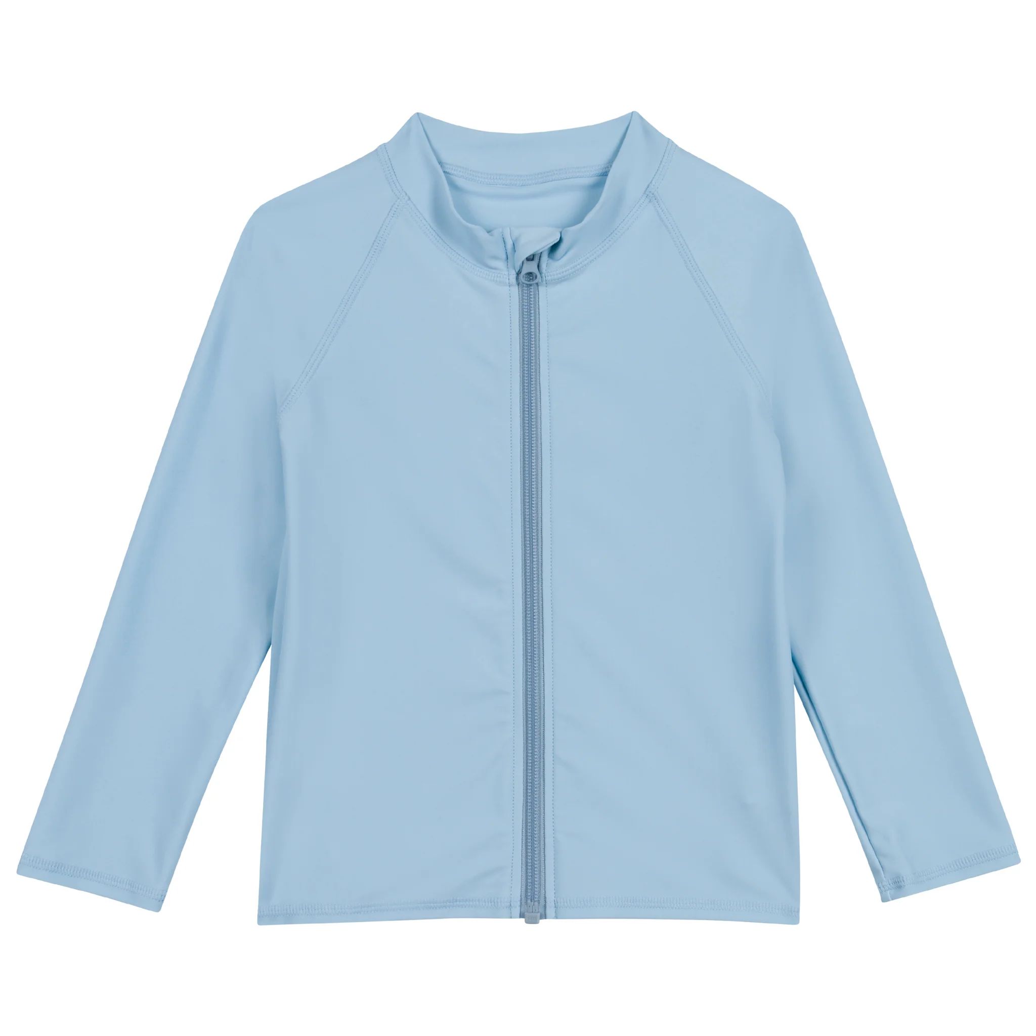 Kids UPF 50+ Long Sleeve Zipper Rash Guard Swim Shirt | "Dream Blue" | SwimZip