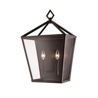Millennium Lighting 2-Light 20 in. Tall Powder Coated Bronze Outdoor Wall Lantern Sconce 2532-PBZ... | The Home Depot