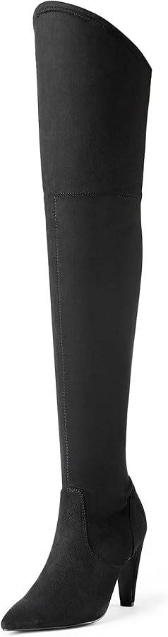 DREAM PAIRS Women's Thigh High Boots Over The Knee Heels Long Sexy Pointed Toe Boots | Amazon (US)