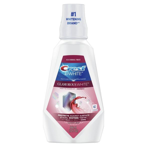 Crest 3D White Glamorous White Alcohol Free Multi-Care Whitening Mouthwash - Arctic Mint - 32 fl ... | Target