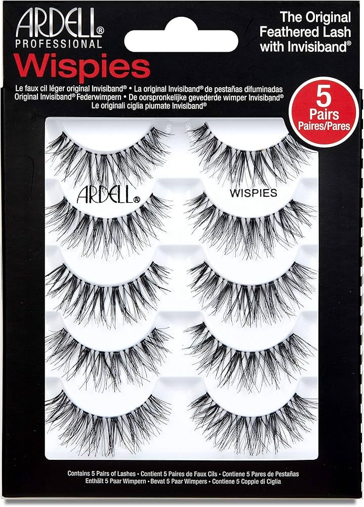 Ardell False Eyelashes Wispies Black, 1 pack (5 pairs of strip lashes per pack) | Amazon (US)