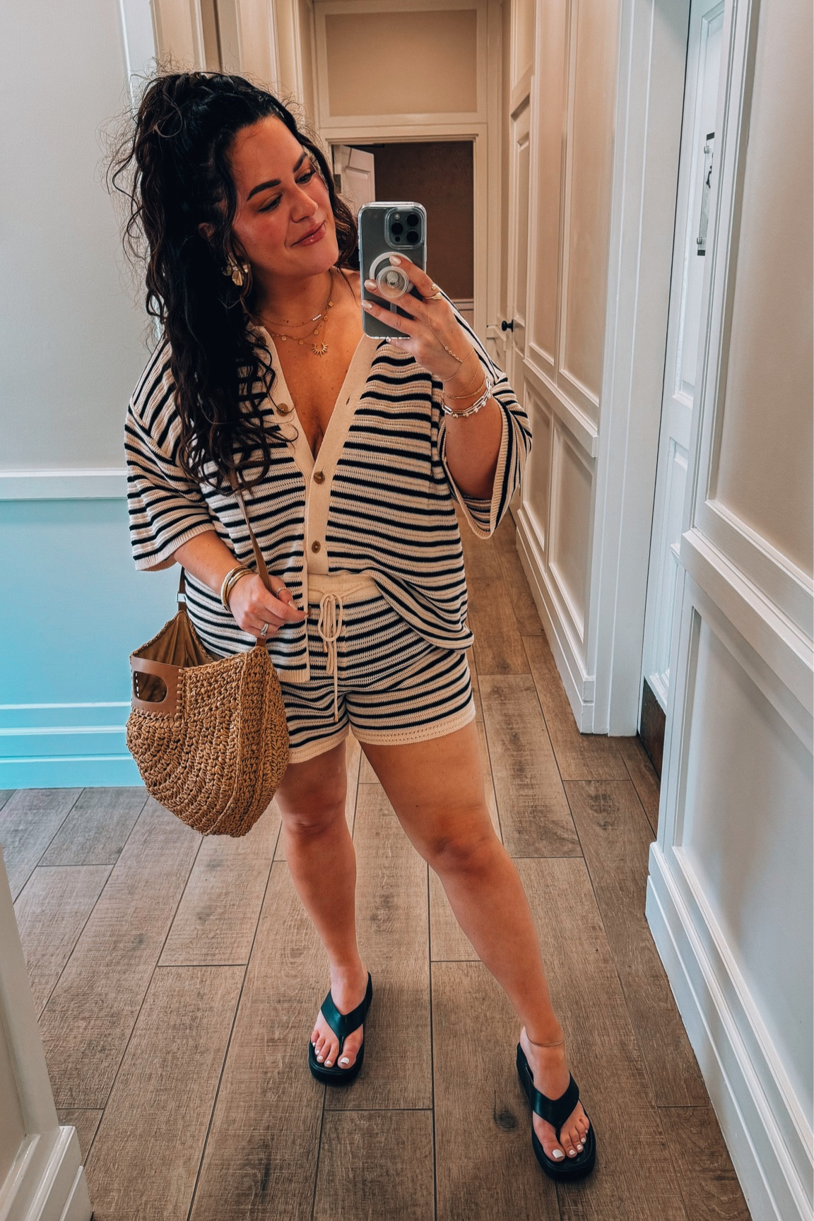 Midsize vacation outfit 
Wearing an xl in this matching sweater set
Xl in the bikini top (I’m a 38dd) 
Xl in the bottoms (size 14) 


#LTKmidsize #LTKtravel #LTKswim