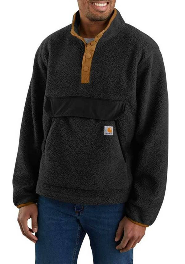 Carhartt Men's Relaxed Fit Snap Front Fleece Pullover Jacket | Dick's Sporting Goods | Dick's Sporting Goods