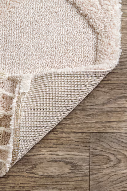 Donner Raised Ogee Trellis Nursery Ivory Rug | Rugs USA