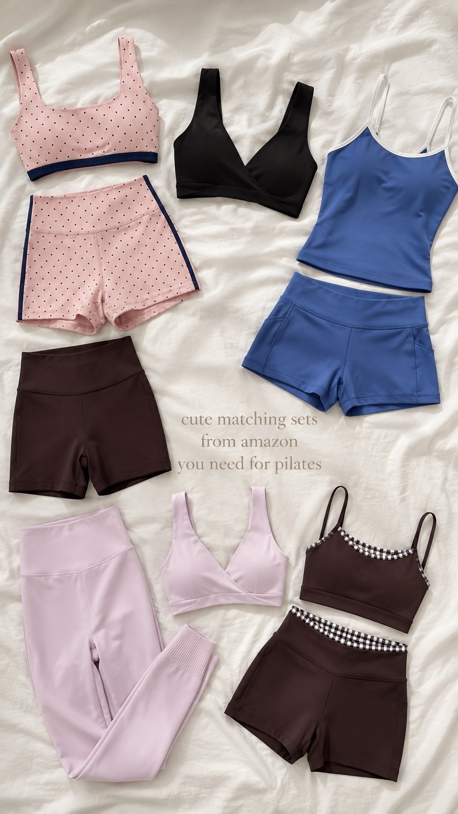 cute matching sets from amazon you need for pilates 🤍✨ found the cutest clean girl workout sets that are perfect for pilates, hot girl walks, errands, coffee after class, or just looking put together while being comfy. obsessed with the soft pastels, polka dots, butter-soft basics, and sporty chic vibes. comment “pilates” and i’ll send the links 🫶

#amazonfinds #amazonfashion #amazonactivewear #pilatesoutfit #pilatesgirl #workoutsets #matchingsets #amazonworkoutsets #cleangirlaesthetic #sportychic #athleisure #coffeerunoutfit #collegegirlstyle #ltkfinds #affordablefashion

#LTKgrwm #LTKootd #LTKActive