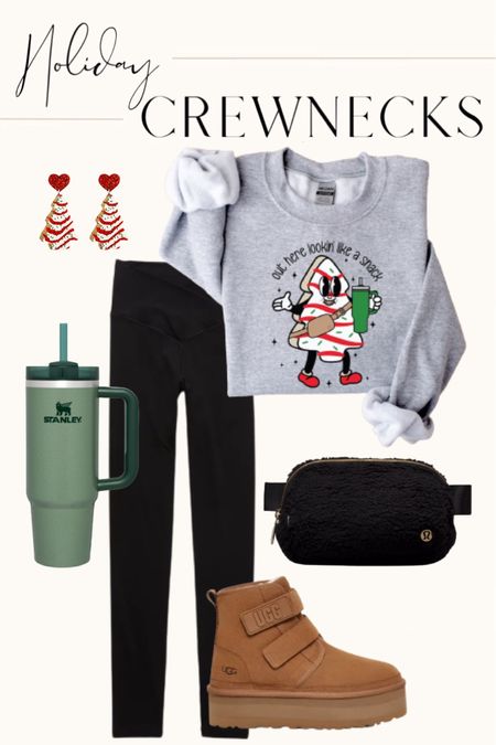 Little Debbie Christmas tree sweatshirt outfit 🎄 

#LTKSeasonal #LTKstyletip #LTKHoliday