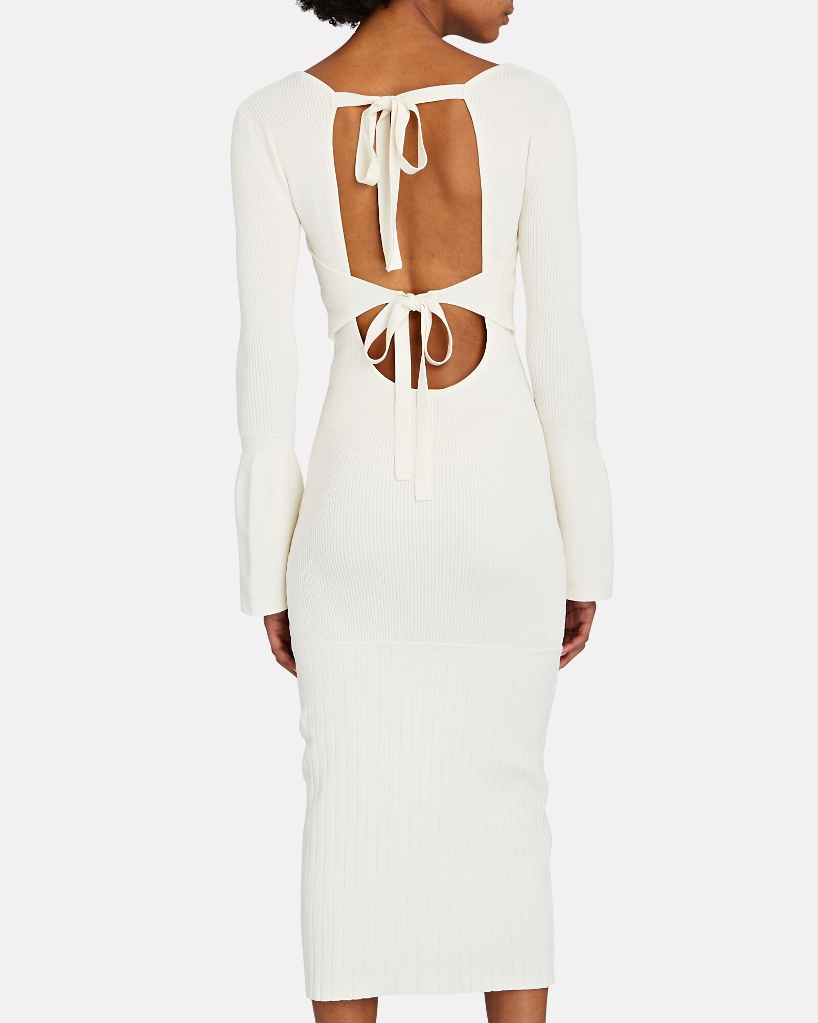 Medella Tie-Back Rib Knit Midi Dress | INTERMIX