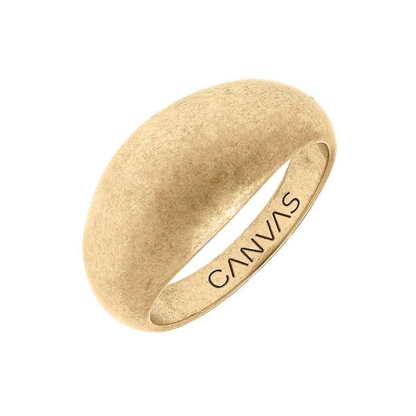 Daphne Statement Ring in Worn Gold | CANVAS