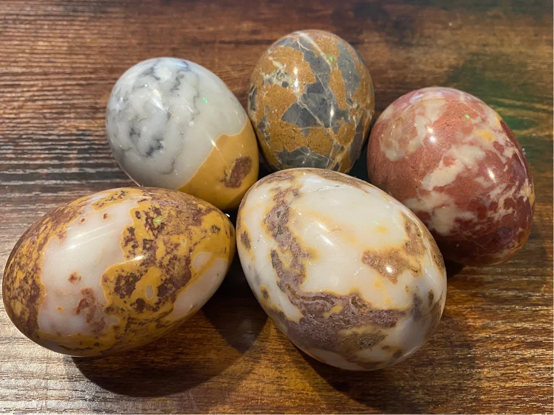 Vintage Alabaster Marble Eggs | Etsy (US)