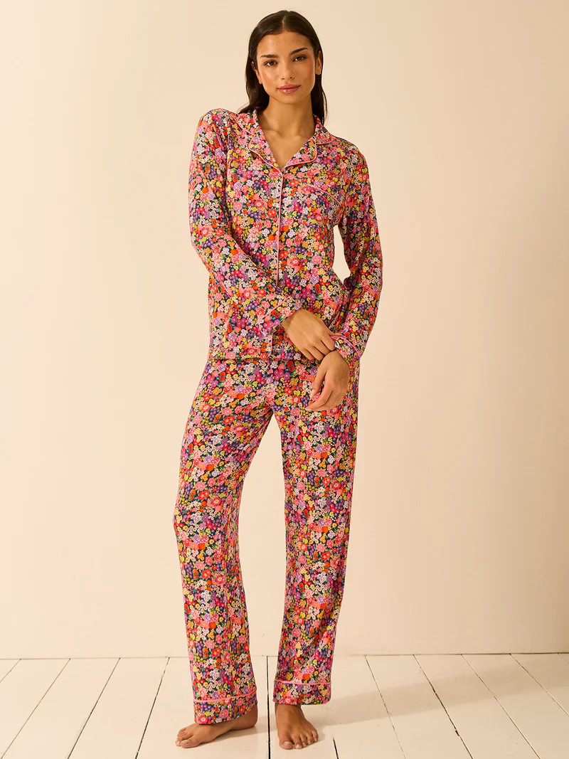 Long Pajama Set - Ethereal Wildflowers | Sustainable TENCEL™ | Stripe and Stare