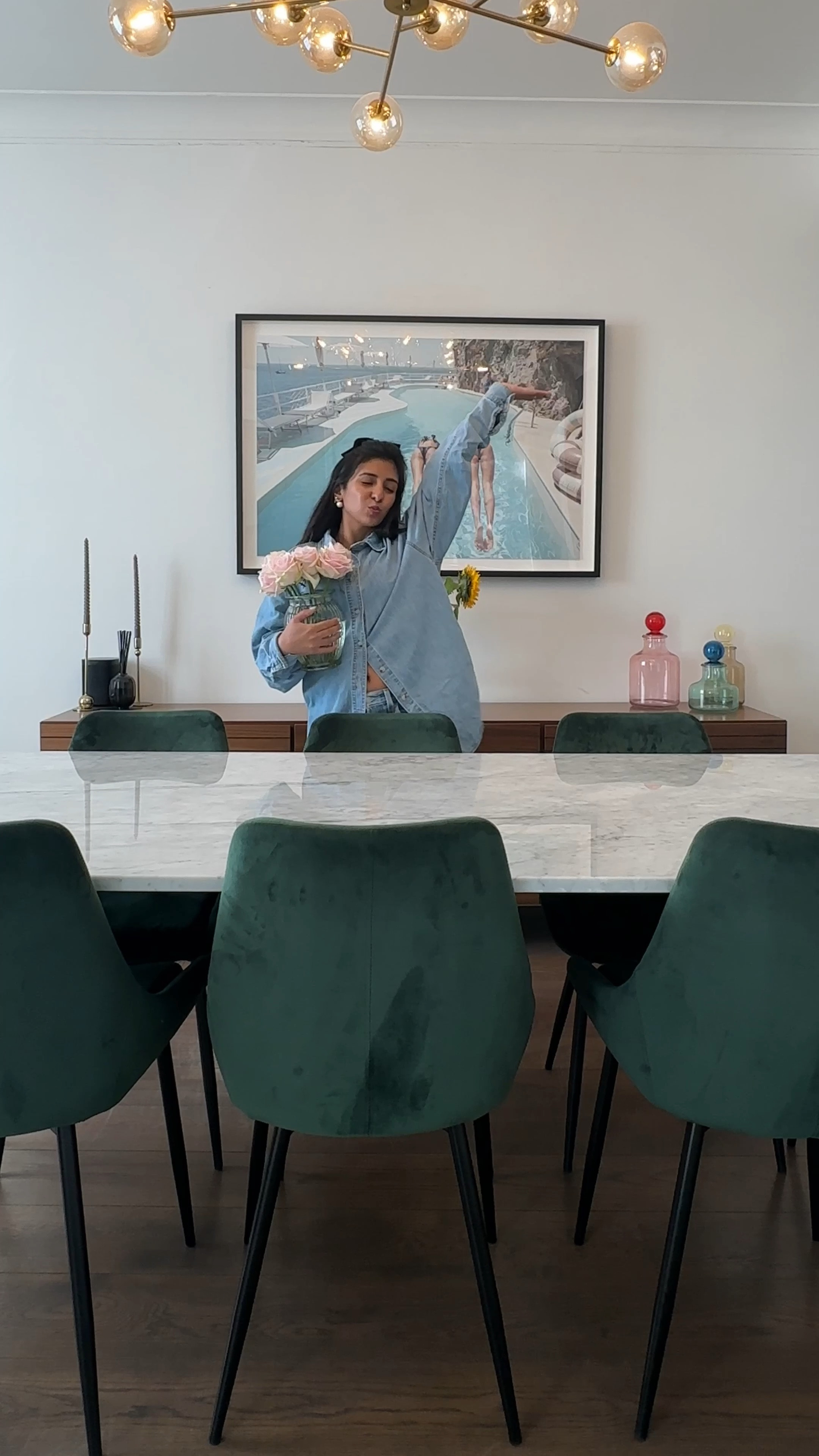 Hosting, party hosting, brunch, coffee, table setting, tablescaping, painted plates, unique plates, teacup, tea set, gold cutlery, candles, candle holder, glass vase, round vase, Oliver Bonas, Anthropologie, Habitat, H&M, Amazon

#LTKeurope #LTKSeasonal #LTKhome