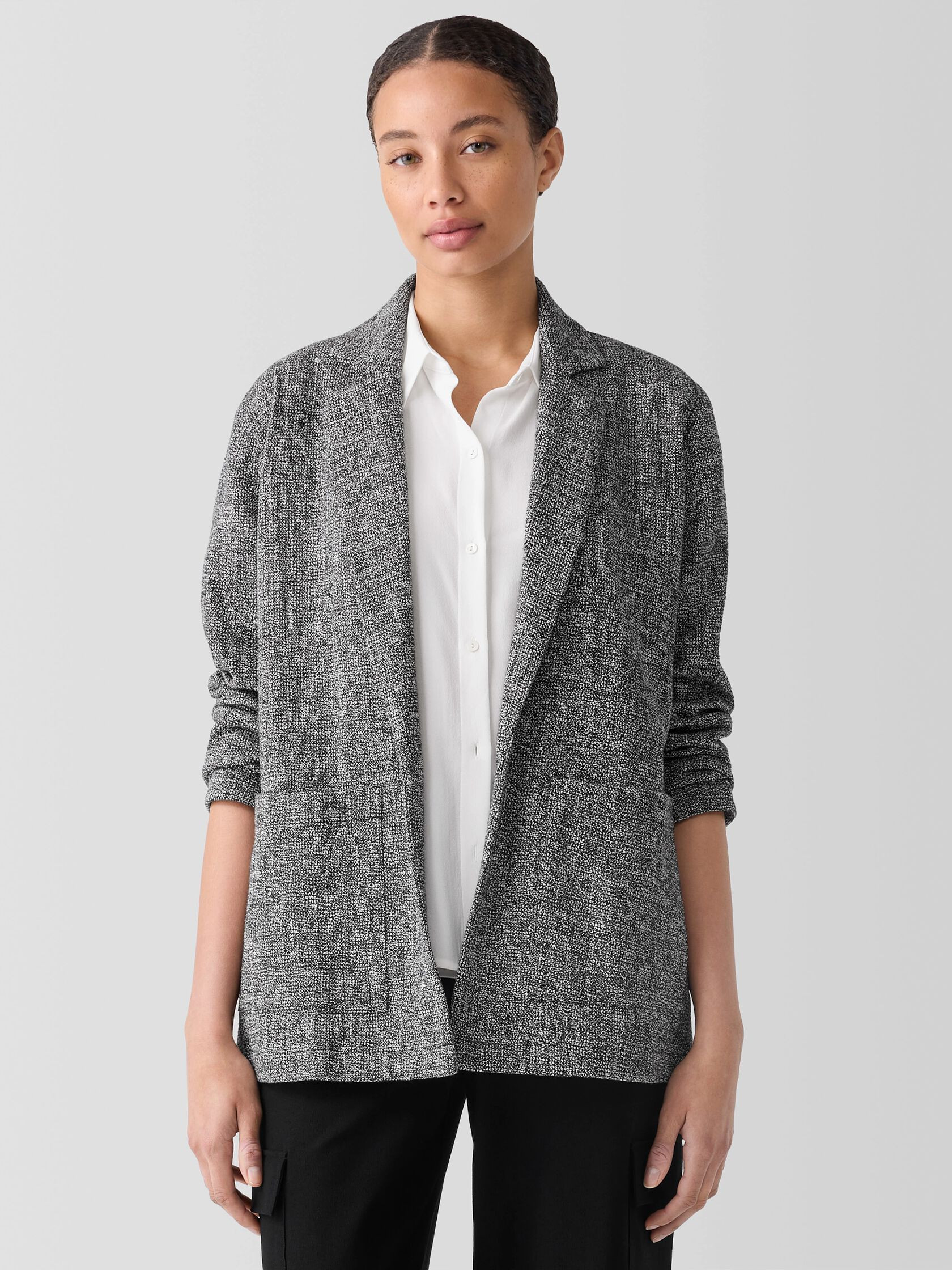 Organic Cotton Tweed Blazer | Eileen Fisher