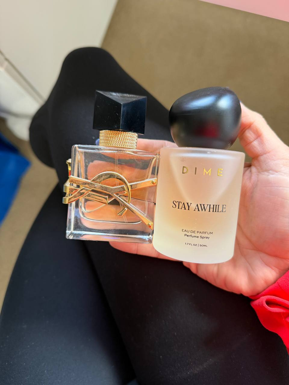 Two perfumes, two moods: YSL Eau de Parfum Intense Spray brings bold elegance while DIME Stay Awhile keeps it soft and cozy. Switching between them is my everyday signature scent ritual 💫🌸✨
#perfume #yslbeauty #dimebeauty #fragrance #perfumelover #scentoftheday #beautyroutine #luxuryfragrance #layeringperfume #fragranceaddict 

 #LTKBeauty