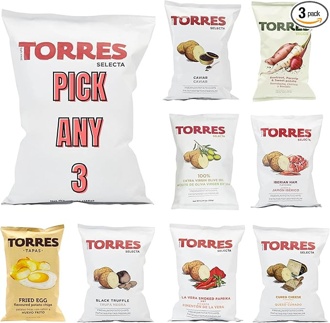 Pick Any 3 Torres Crisps - 8 Flavours to Choose From (Large Bags) | Amazon (UK)