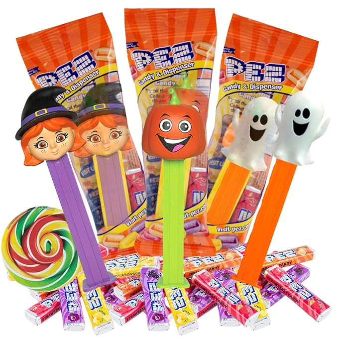 Halloween PEZ Dispenser Gift Set, Spooky Character Assortment with Candy Corn and Strawberry Flav... | Amazon (US)