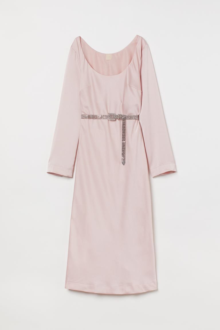 Dress with Rhinestone Belt | H&M (US + CA)