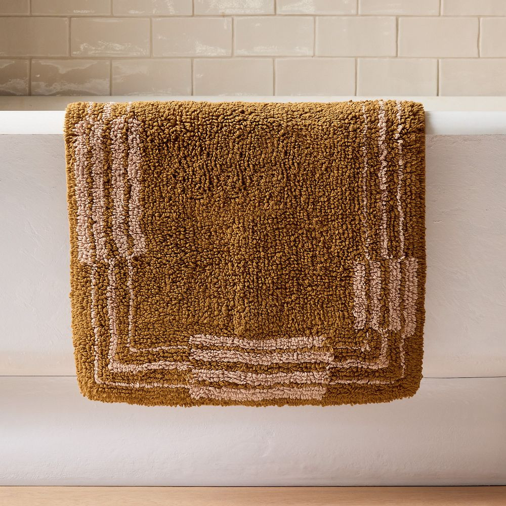 Pierce & Ward Stripe Border Bath Mat | West Elm (US)