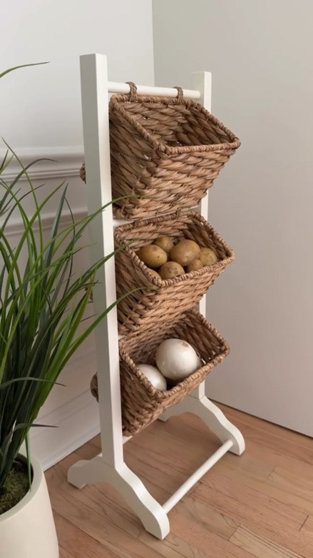 If you have a small kitchen and barely any pantry storage… this is one of the best little finds I’ve added to our space lately. 🤎

I’ve been using it to hold potatoes, onions, and garlic, and it instantly made this corner feel so much more organized without looking cluttered. 🙌

#smallkitchen #kitchenstorage #pantrystorage #amazonhome #homeorganization