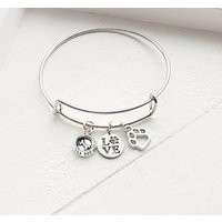 Pet Bracelet-Custom Dog Bracelet-Dog Paw Bangle Mom Bracelet-Pet Loss Gift-New Gift-Dog Charm Bracelet | Etsy (US)