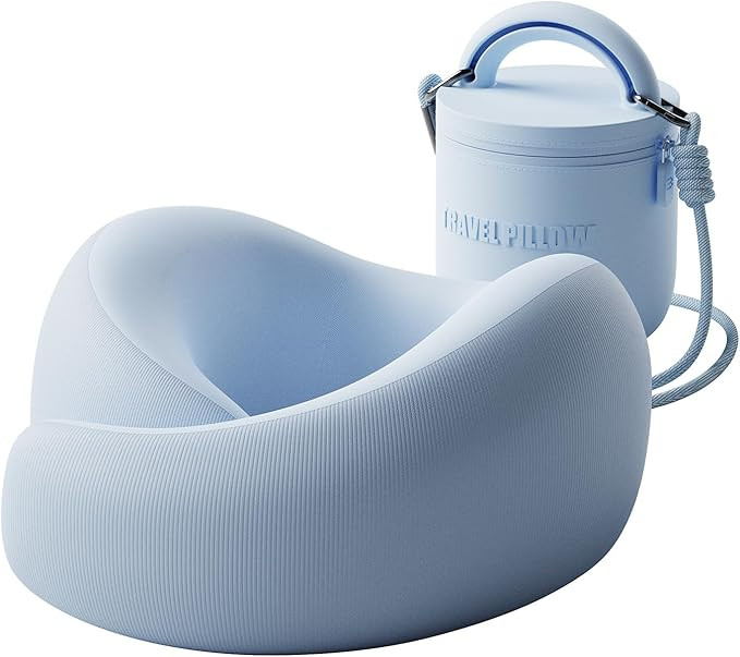 Travel Pillow - Memory Foam Neck Pillow Airplane, Neck Travel Airplane Pillow for Long Flight, 36... | Amazon (US)