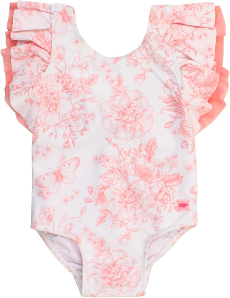 RuffleButts® Baby/Toddler Girls Ruffle Strap One Piece Swimsuit w/UPF 50+ Sun Protection | Amazon (US)