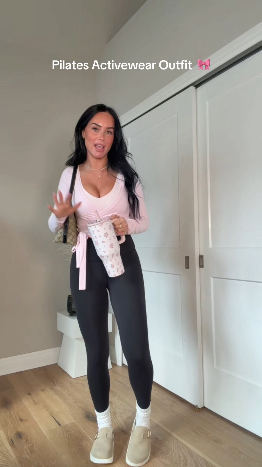 Th perfect Pilates outfit 💕 I will have all the details on my LTK. 

My sizing 5’7, 145lbs, 32dd
Size small bra, M wrap top, 6 leggings 

@lululemon @Aritzia

#LTKootd #LTKgrwm #LTKActive