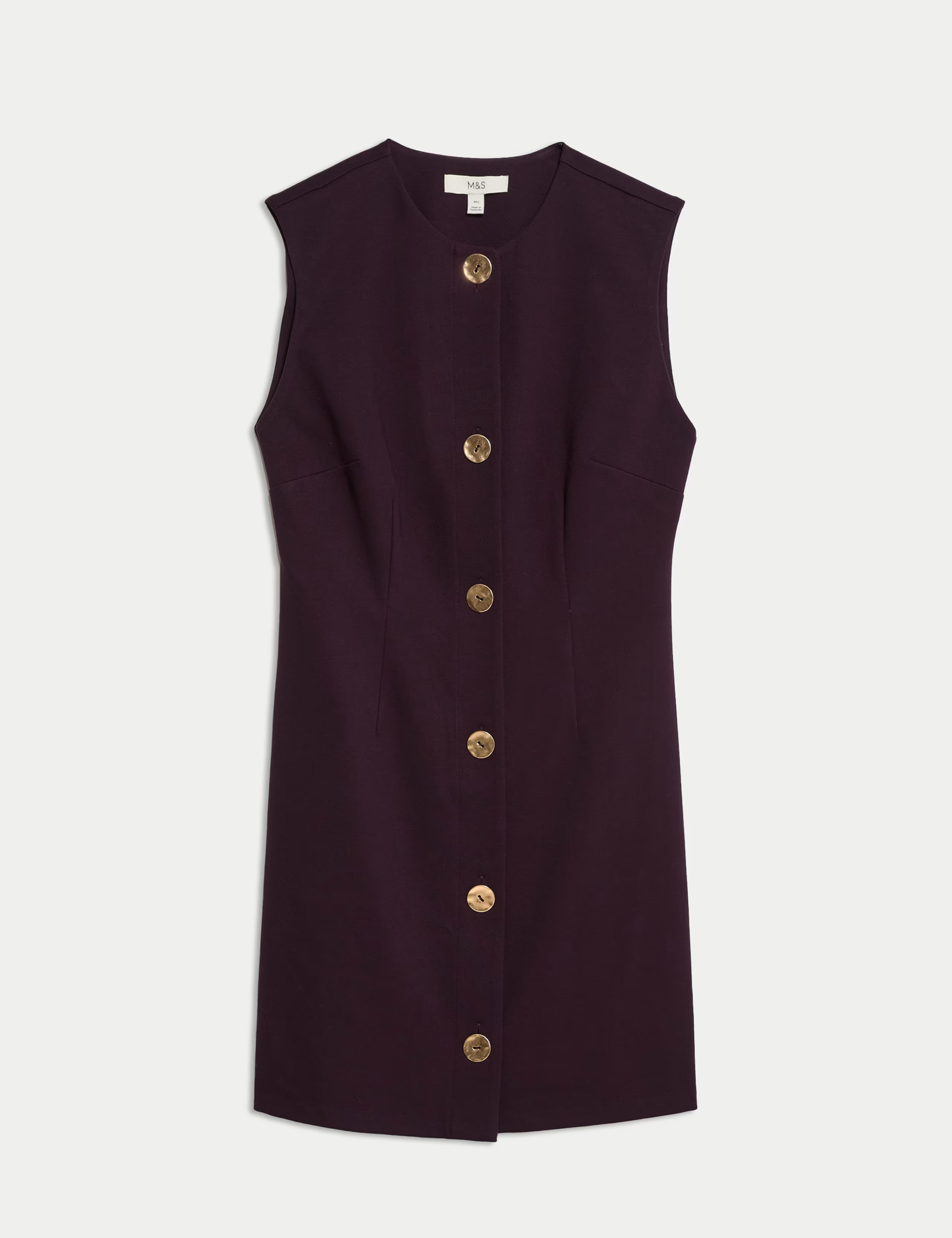 Button Detail Mini Shift Dress | Marks & Spencer (UK)