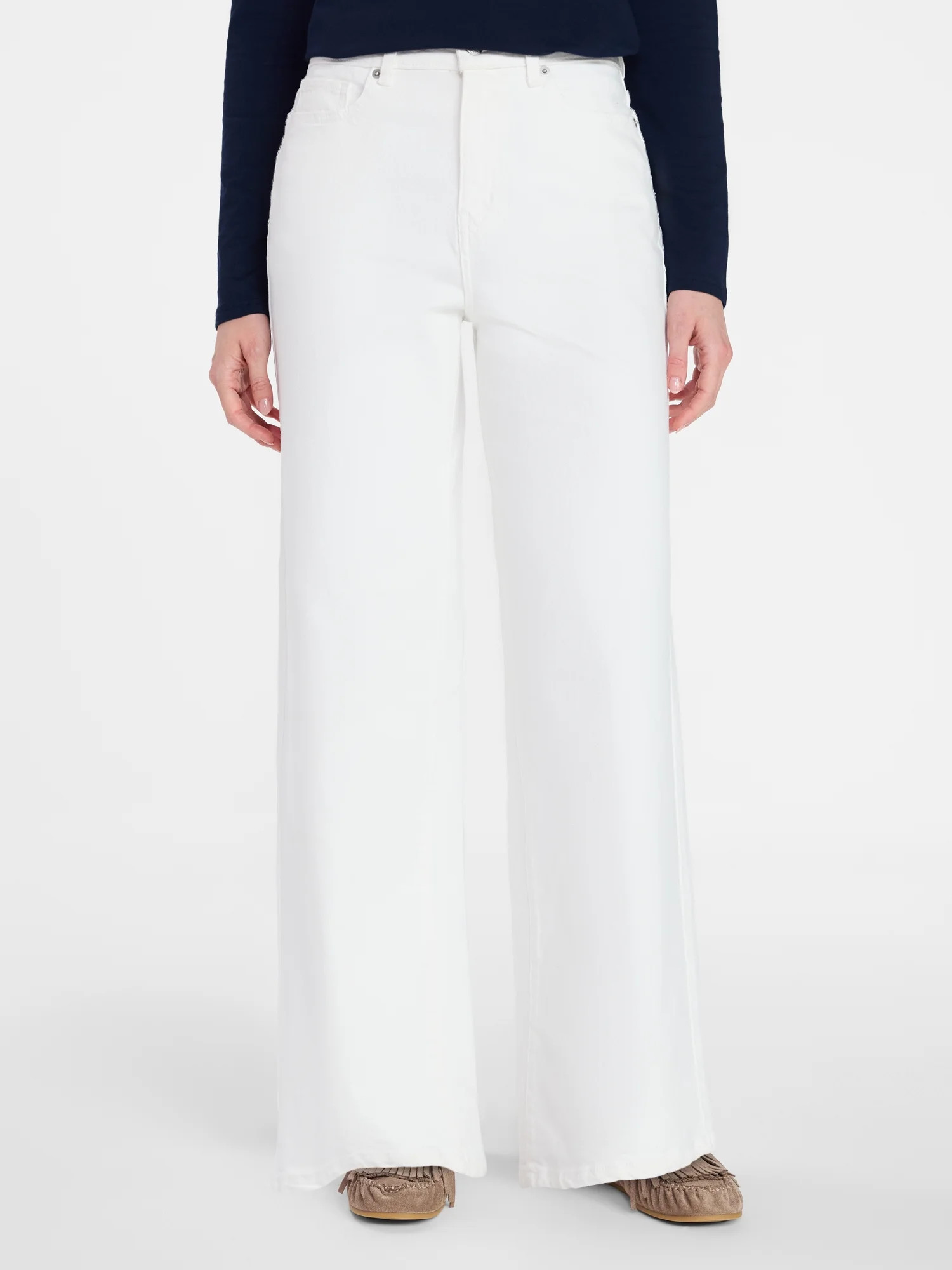 Time and Tru Women's Wide Leg Jeans, 31" Inseam, Sizes 0-22, 0L-22L | Walmart (US)