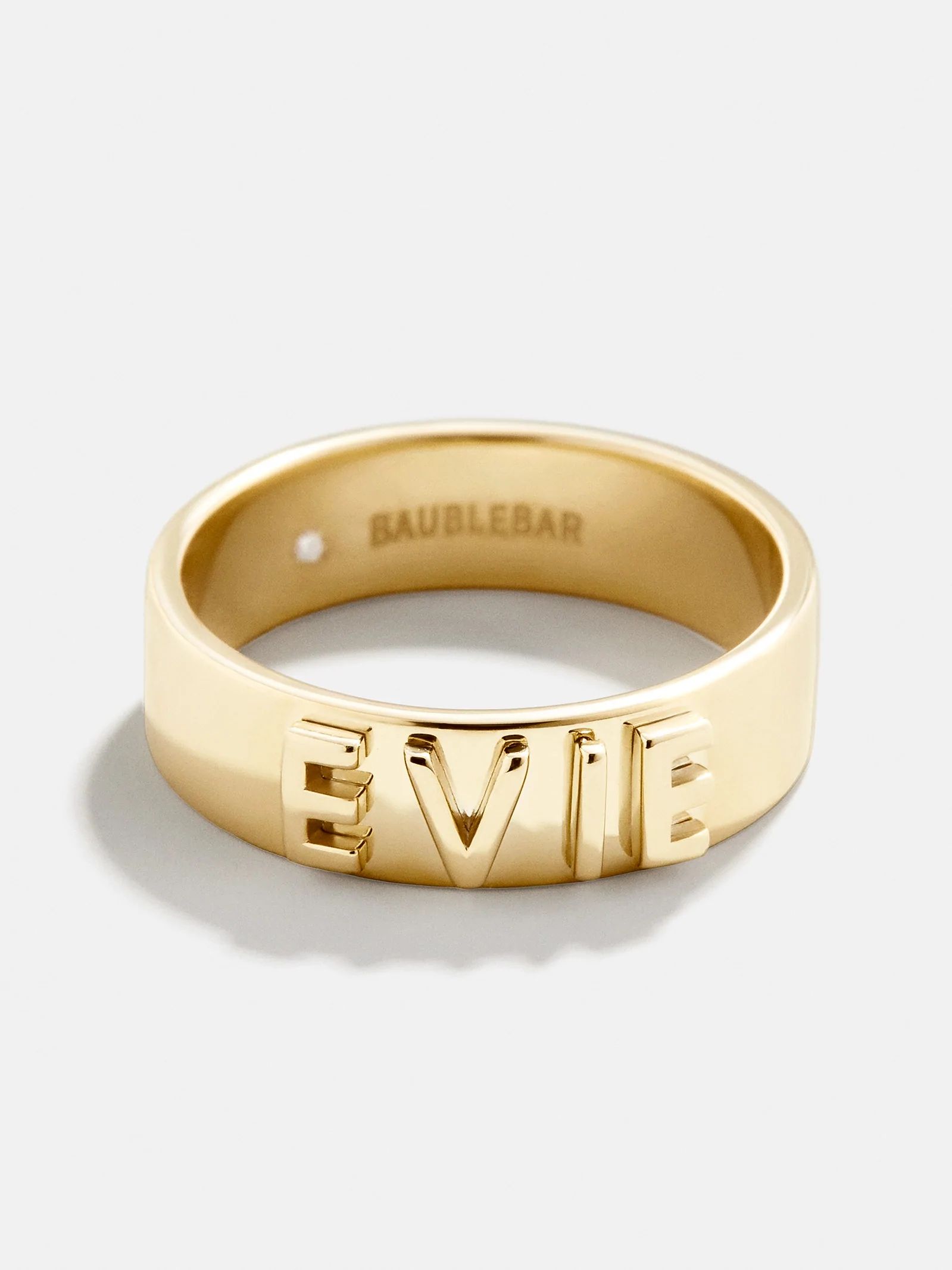 18K Gold Custom Block Ring - Gold | BaubleBar (US)