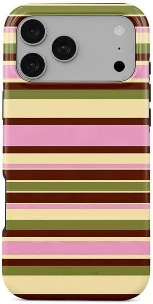 Colorful Striped-1 Aesthetic Phone Case Compatible with iPhone 17 Pro Max, Cute Double Layer Shoc... | Amazon (US)