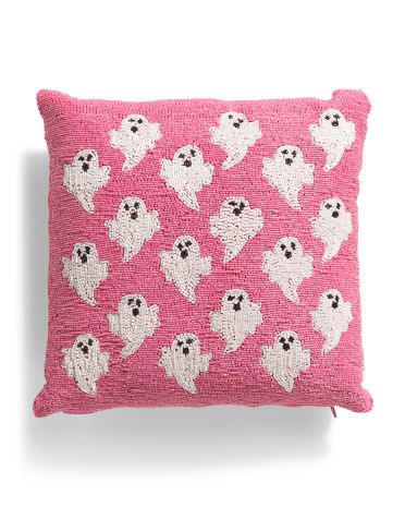 14in Beaded Ghost Pillow | TJ Maxx