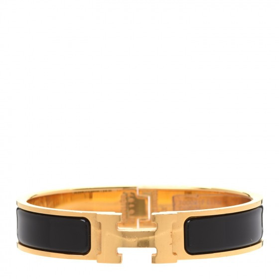 HERMES

Enamel Narrow Clic Clac H Bracelet PM Black | Fashionphile