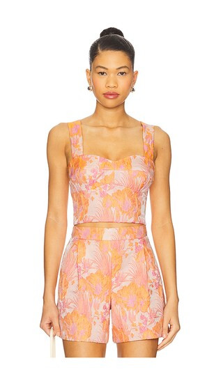 Kenley Top in Orange & Pink | Revolve Clothing (Global)