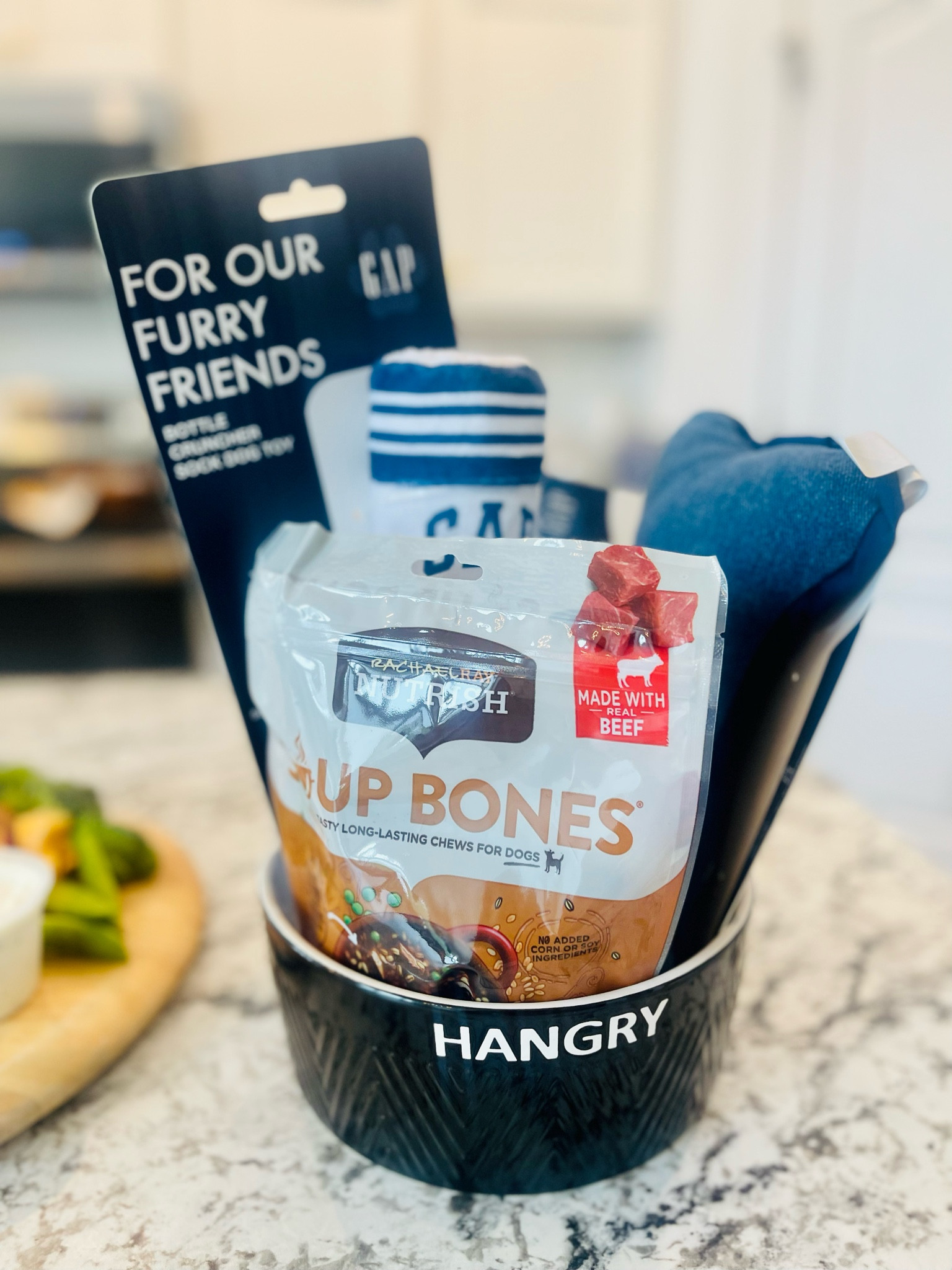 Gift baskets for the fur babies! Details linked! 

#giftbasket 
#puppies 

#LTKhome #LTKGiftGuide #LTKfamily