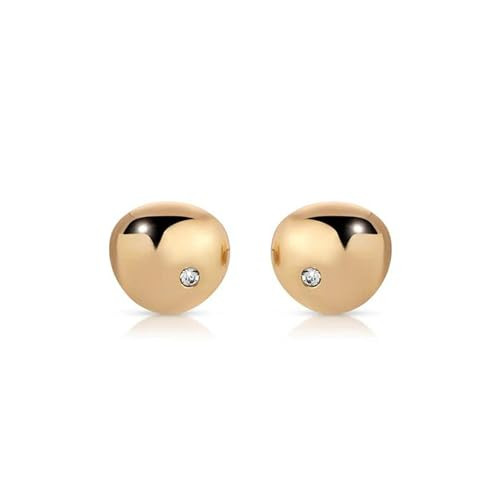 Ettika Stud Earrings For Women. Polished Pebble Single Crystal Stud Earrings, 18K Gold Plated Earrings. Birthday Gifts For Women | Amazon (US)
