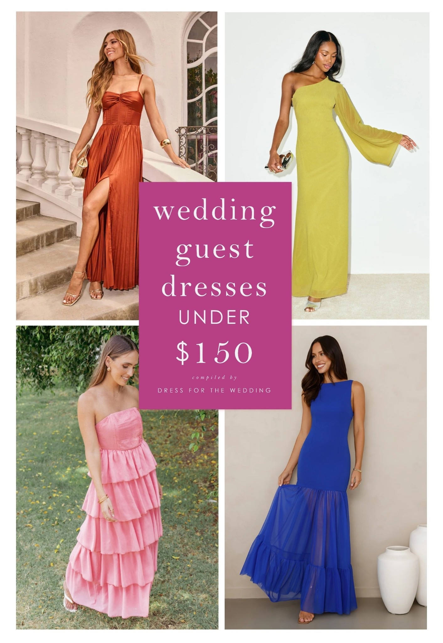 Wedding guest dresses under $150.
Affordable dresses for wedding season 🌸
Be the best dressed guest with these reasonably priced dresses for spring and summer weddings.
Lulus dress 
Hello Molly dress
Petal and Pup dress 
Vici dress 
Pink dress 
Yellow dress 
Green dress 
Blue dress 
Orange dress 
Floral dress 
Midi dress 
Maxi dress 
Green dress 
Dress under 200
Dress under 100
Spring dresses 
Spring 2026 outfits 
@Lulus 
@Hello Molly 
@Petalandpup
@VICI 
