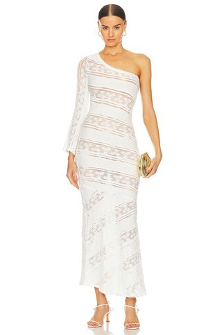 Charo Ruiz Ibiza Lora Long Dress in Off White from Revolve.com | Revolve Clothing (Global)